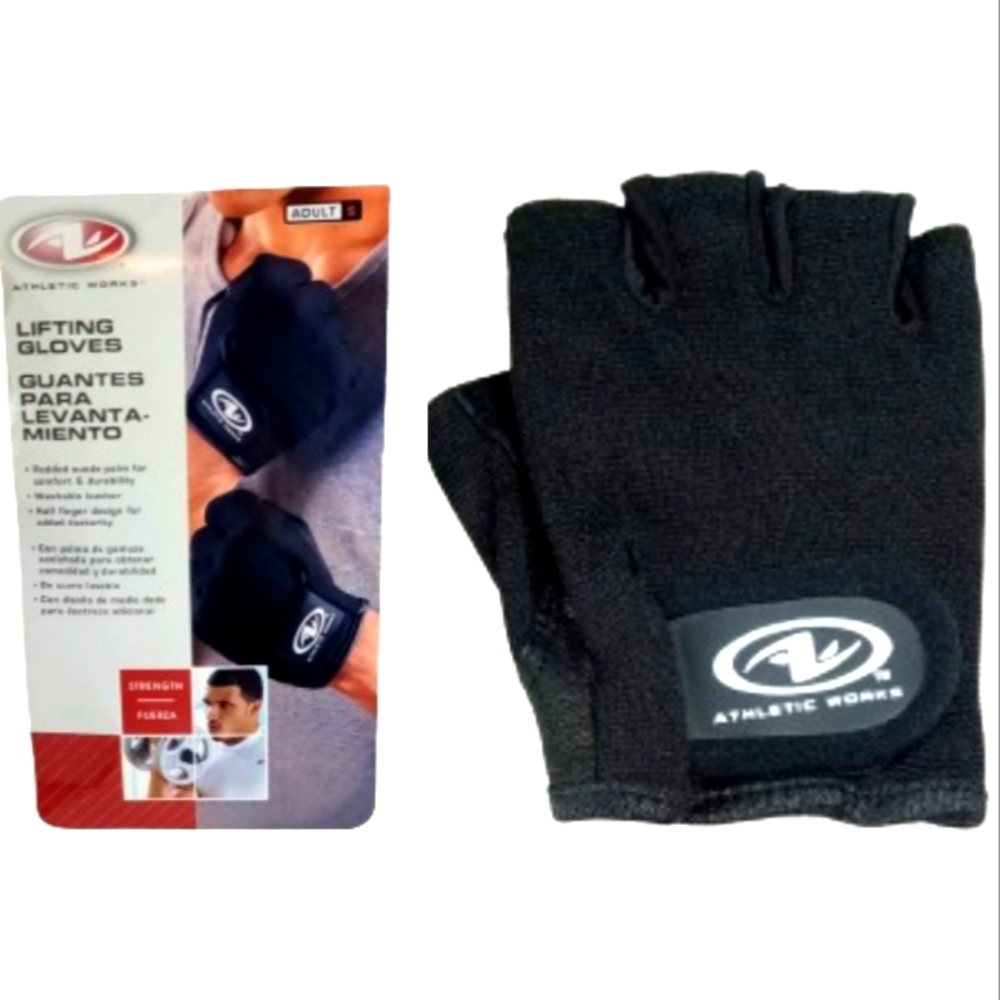 Athletic Works Adult Wrist Wrap Weight Lifting Gloves Sz Small